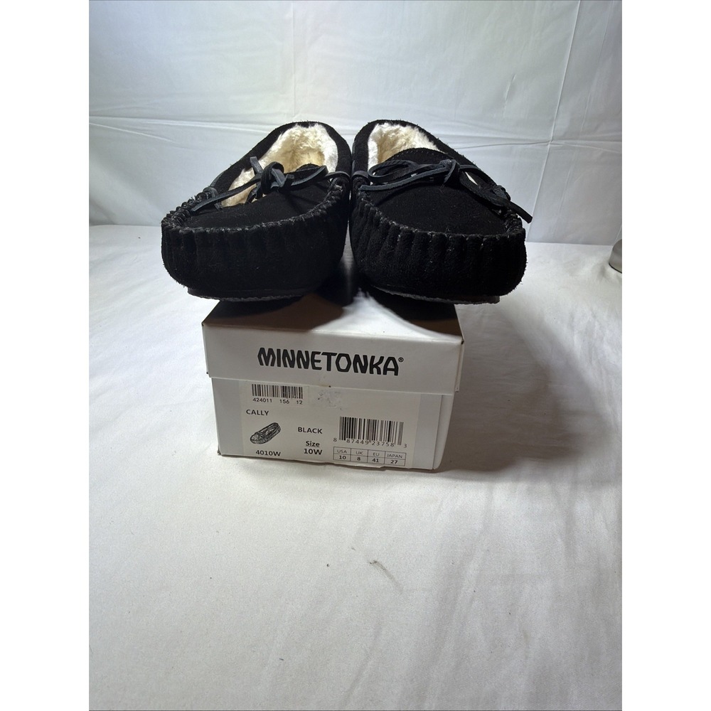 Minnetonka Women's Cally Slipper Black - 4010W Black 10W